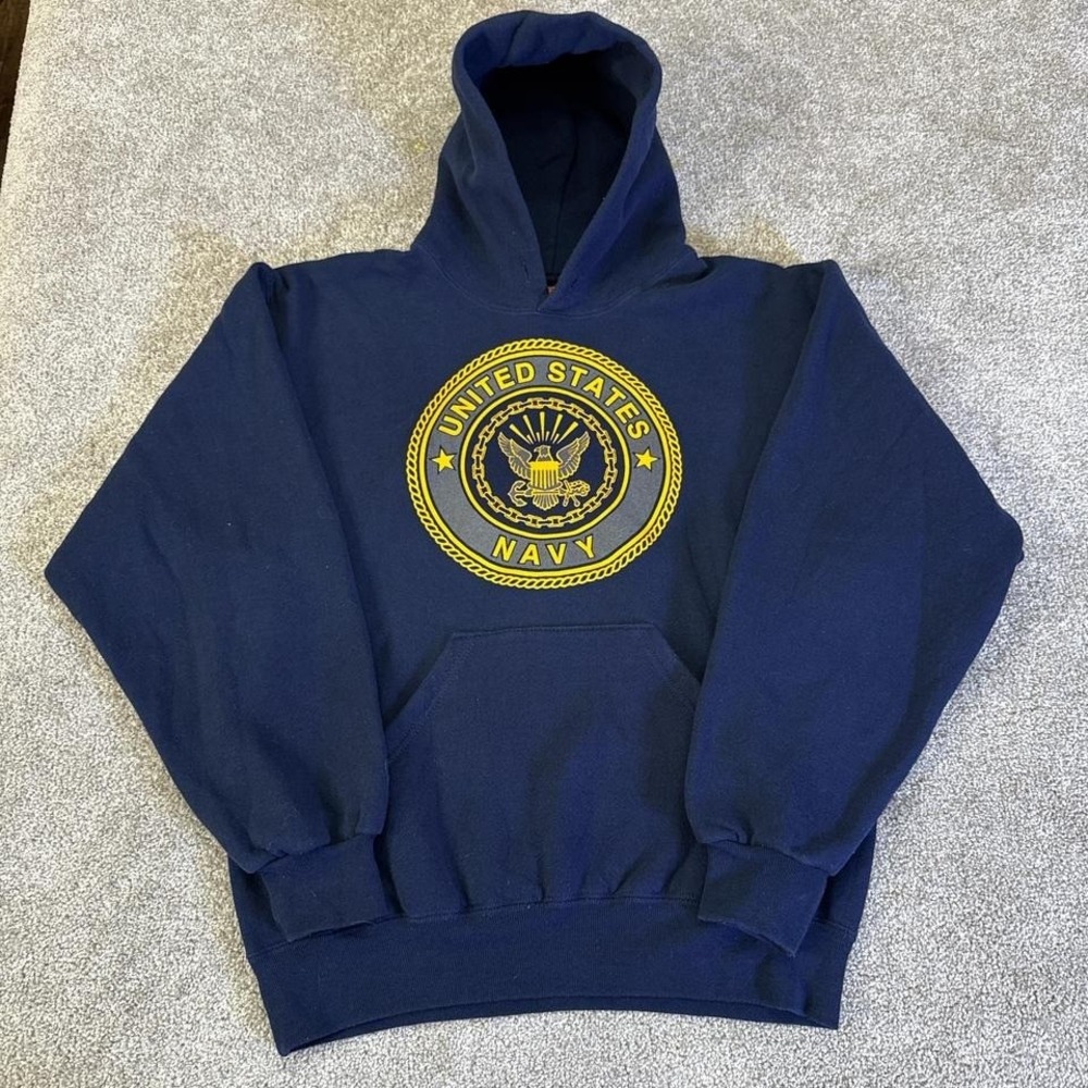 Vintage 90's United States Navy Hoodie Medium Made in USA